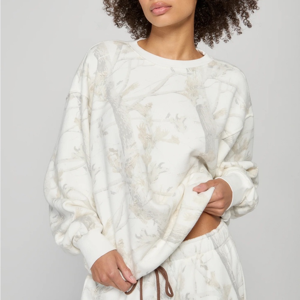 Dairy Boy Woodland Camo Oversized Crewneck